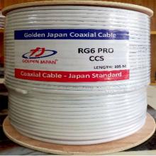 Cáp camera RG6 Pro GOLDEN JAPAN (màu trắng) cuộn 305m